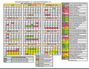  2022 - 2023 District Calendar